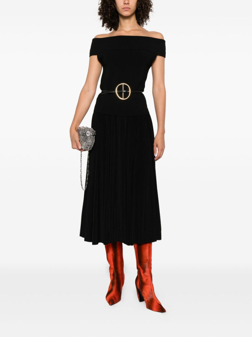 Black Pleated midi skirt 2