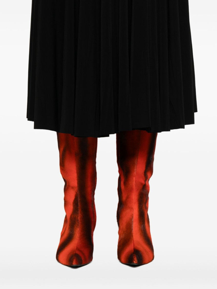 Black Pleated midi skirt 5