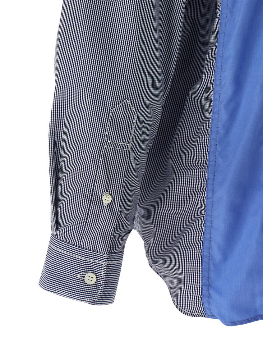 Blue Patchwork shirt 4