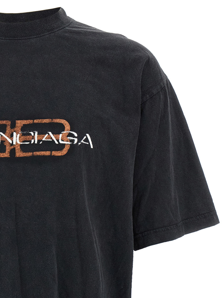 Black Logo print T-shirt 3