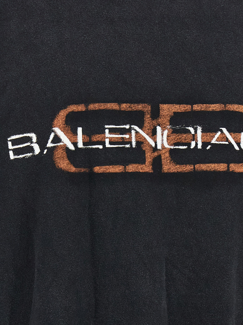 Black Logo print T-shirt 4