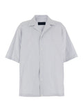 Light Blue Bowling Shirt With Striped Motif 1