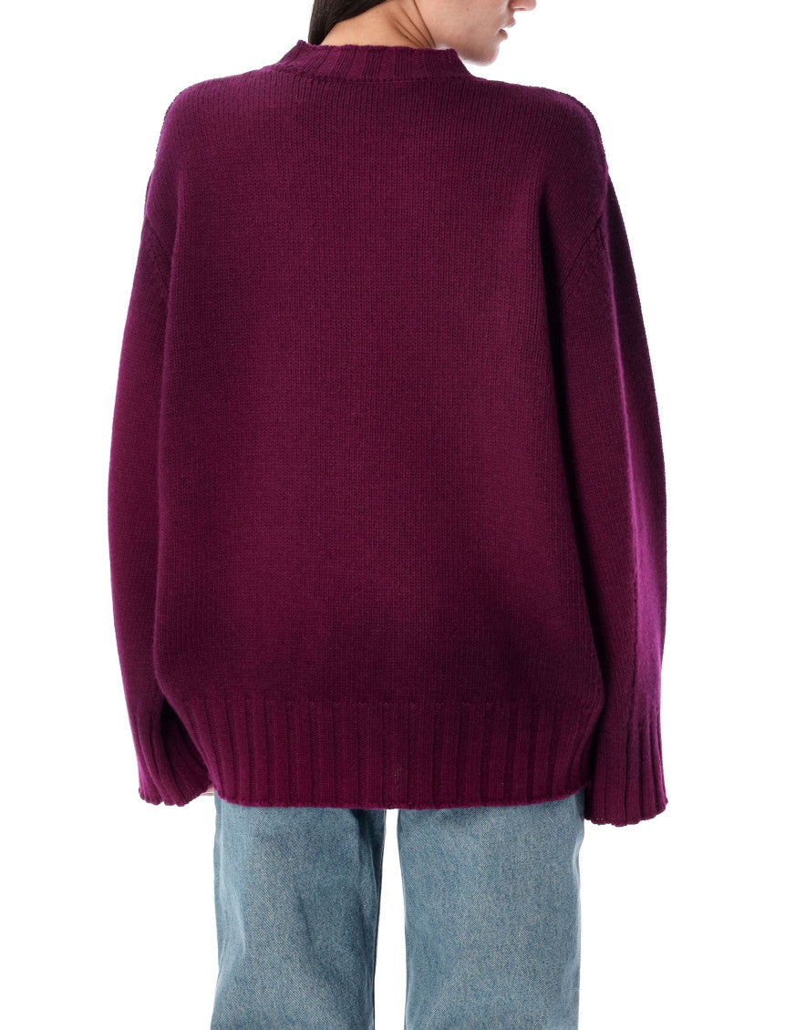 Purple Logo Asymmetrical Sweater 2