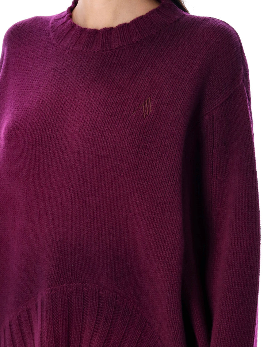 Purple Logo Asymmetrical Sweater 3