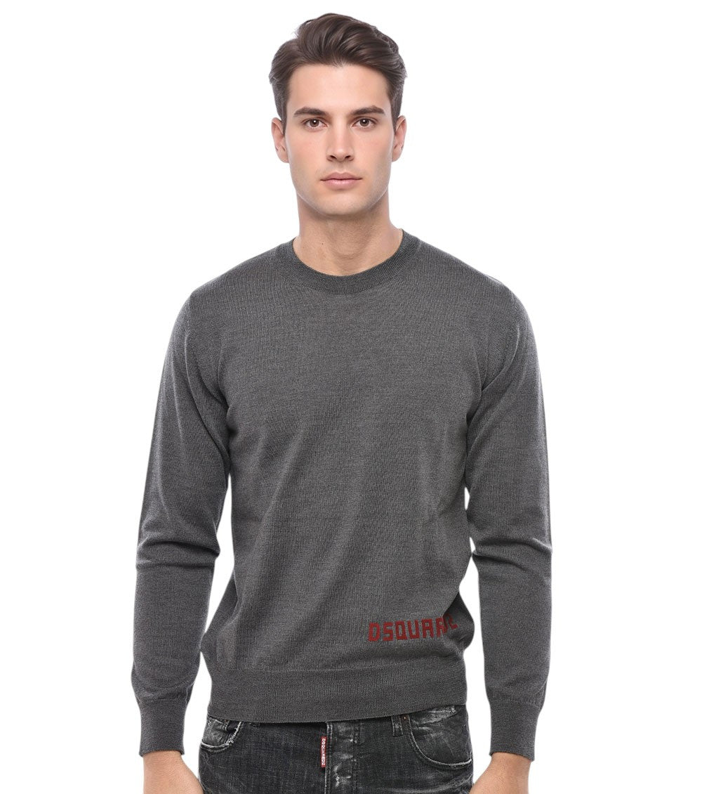 Ash Grey Knitted Sweater 1
