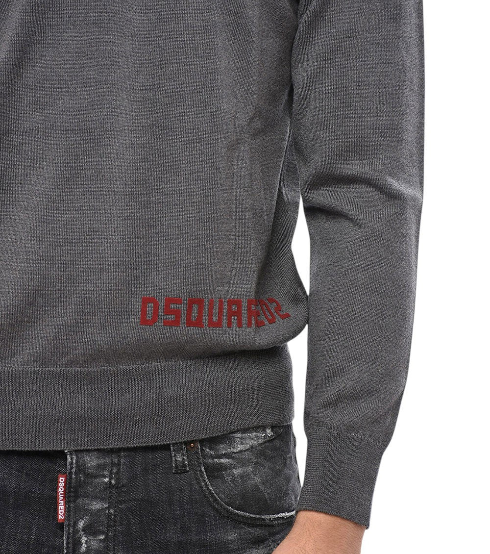 Ash Grey Knitted Sweater 3