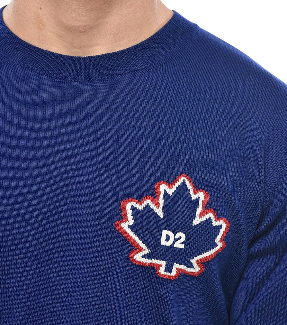 Blue Crew Neck Sweater 3