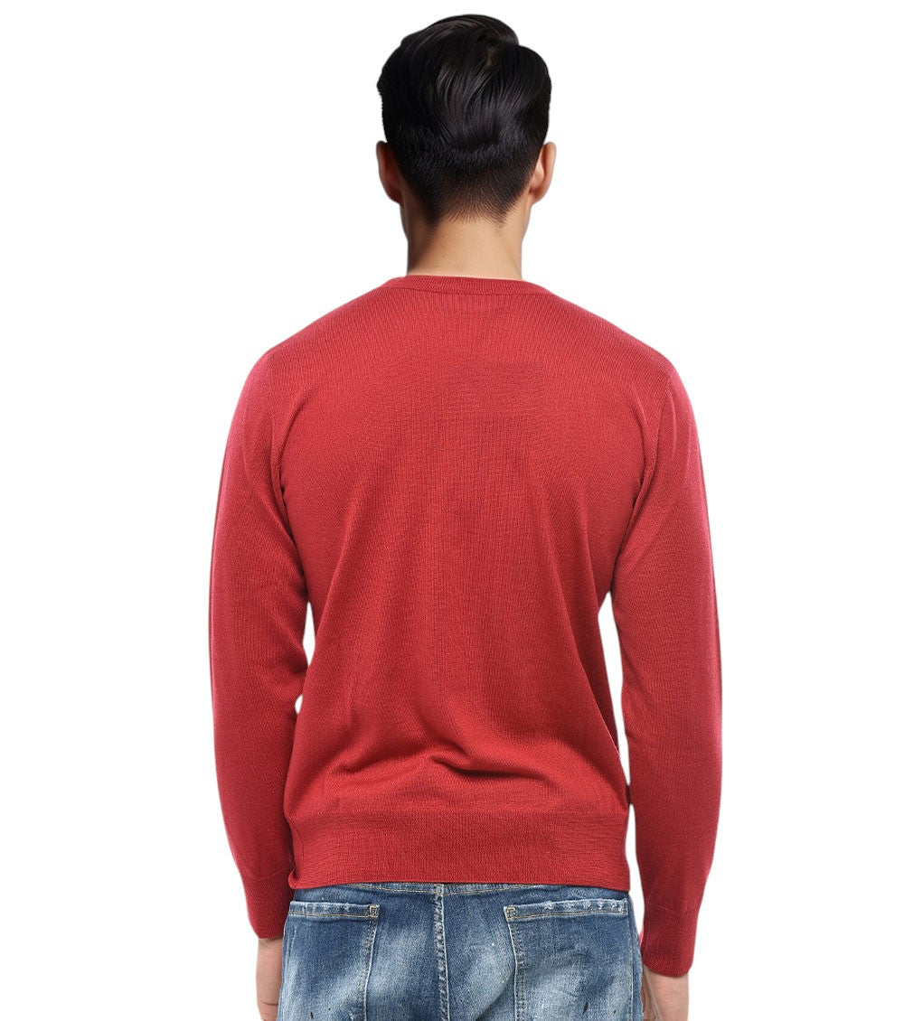 Red Crew Neck Sweater 2