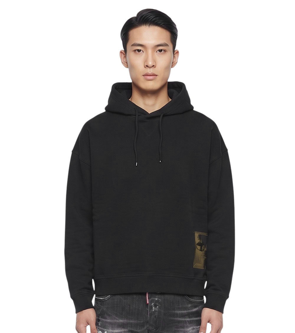 Black Relaxed Hoodie 1