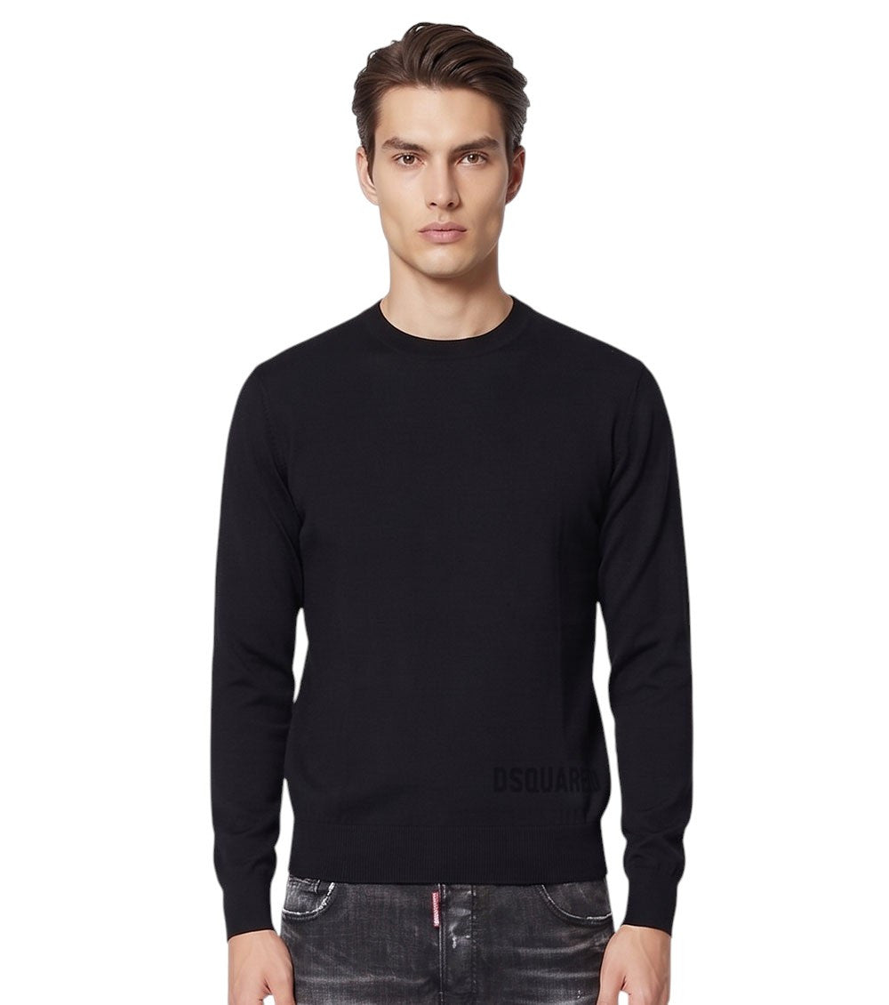 Black Crew Neck Sweater 1