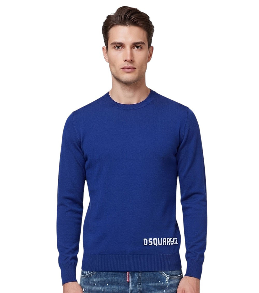 Blue Crew Neck Sweater 1