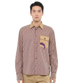 Red Relaxed Check Shirt 1