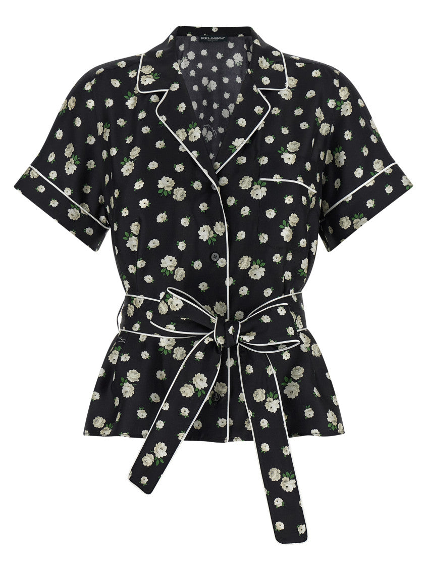 Black Regular Floral Shirt 1