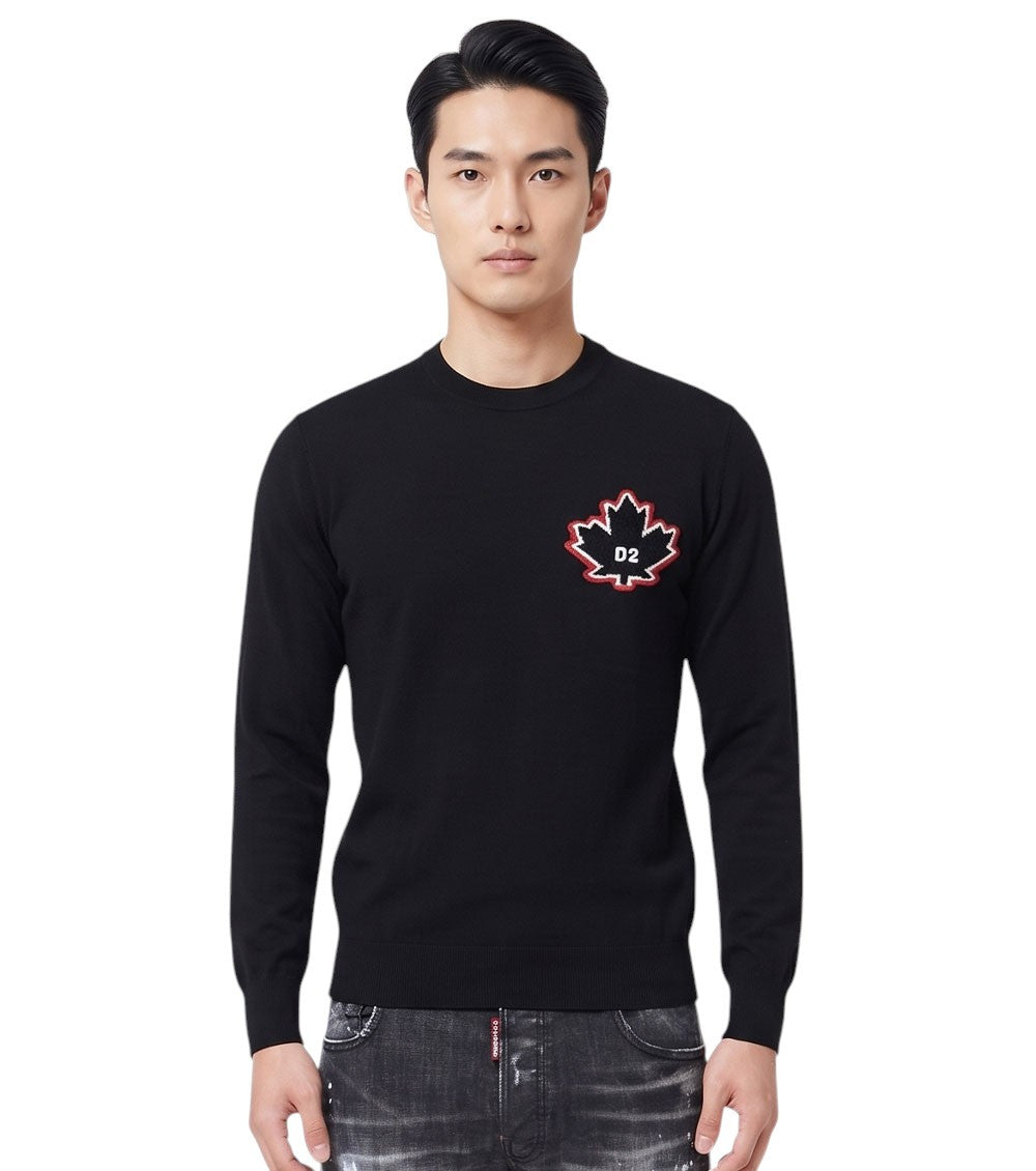 Black Crew Neck Sweater 1