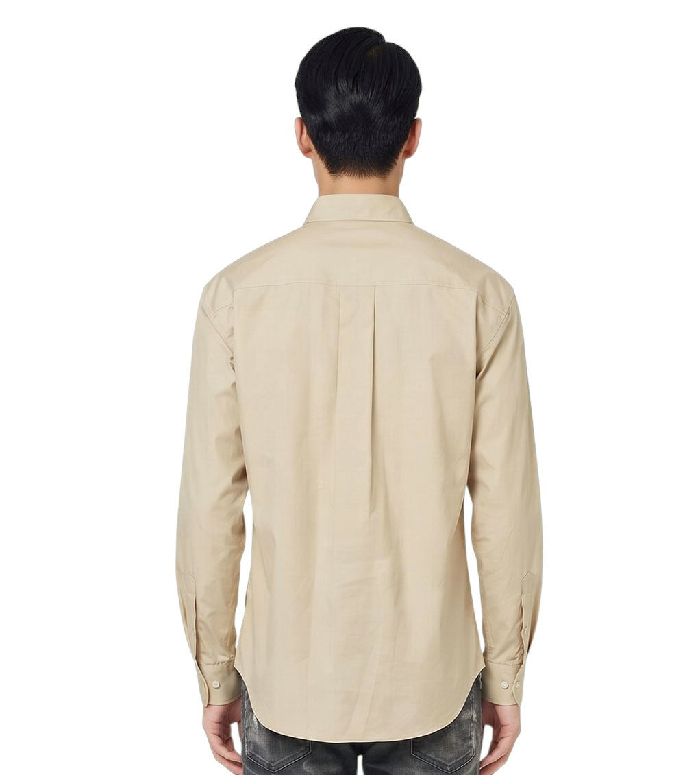 Beige Regular Logo Shirt 2