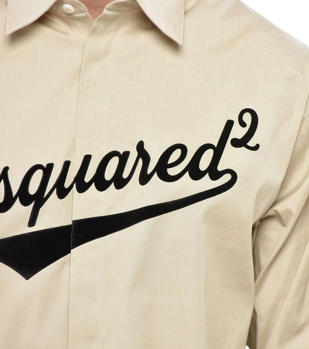 Beige Regular Logo Shirt 3
