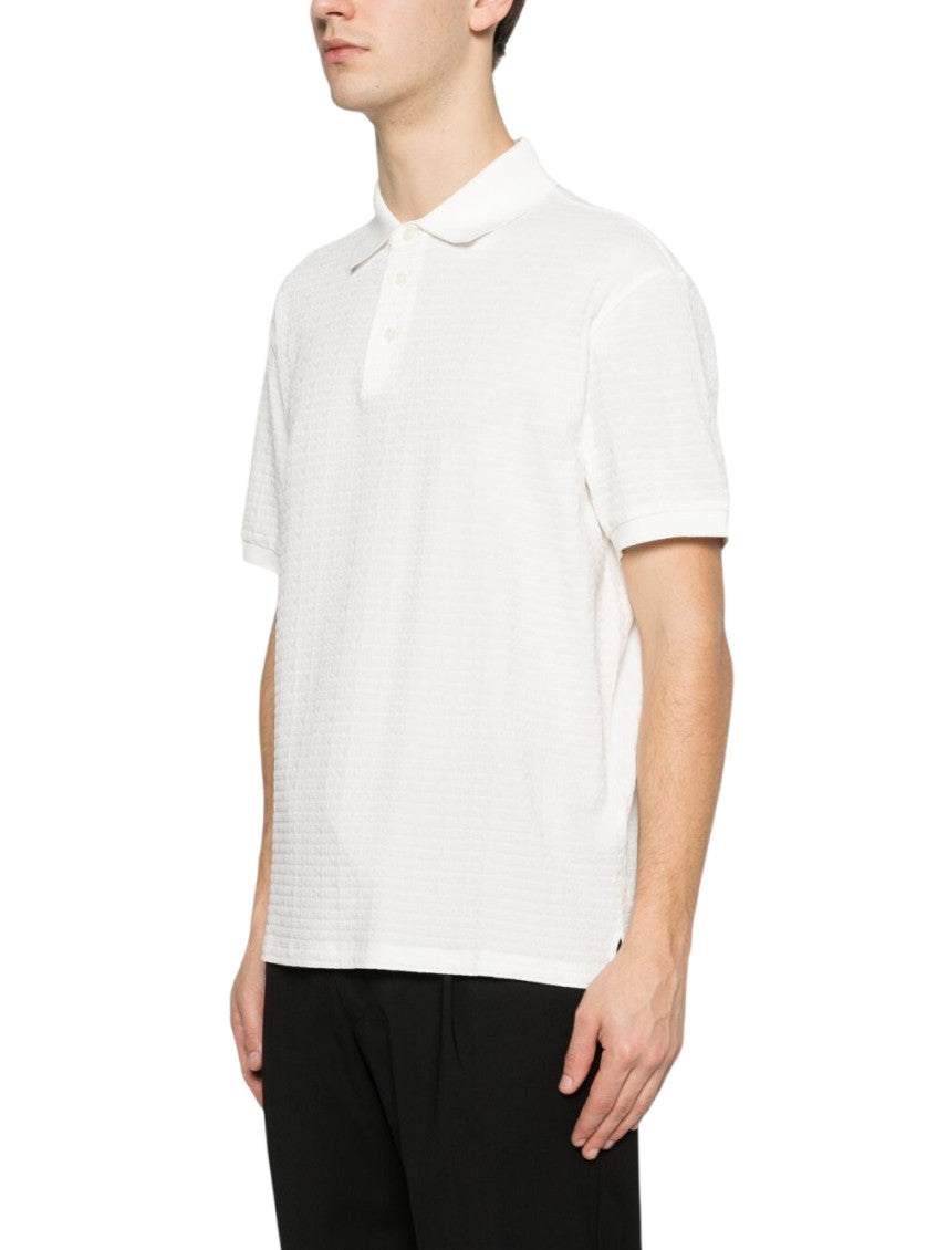 White Textured Polo 2