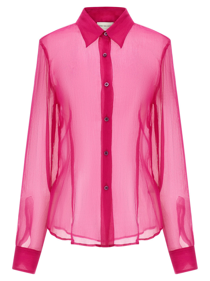 Fuchsia Regular Solid Shirt 1