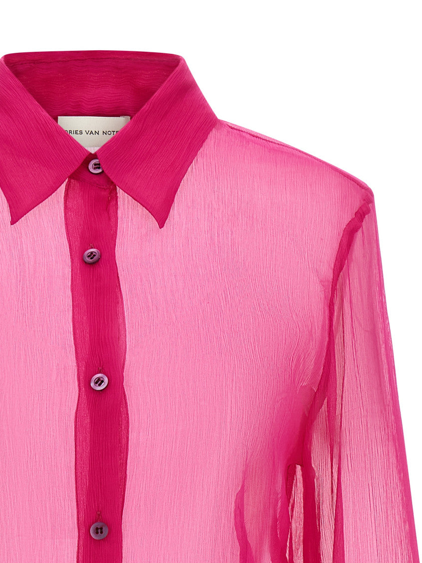 Fuchsia Regular Solid Shirt 3