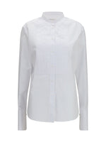 White Slim Embroidered Shirt 1