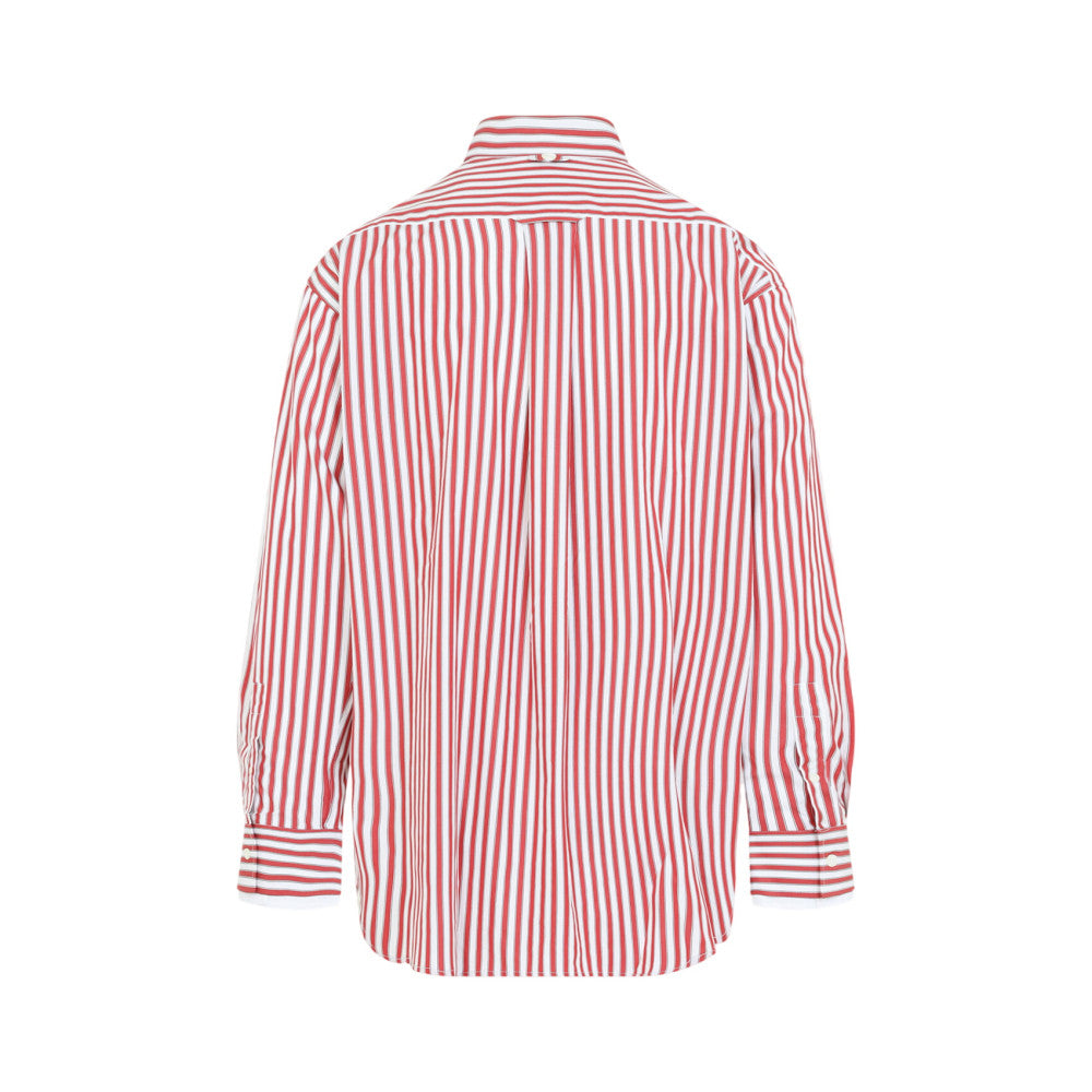 Red Oversized Stripes Shirt 2