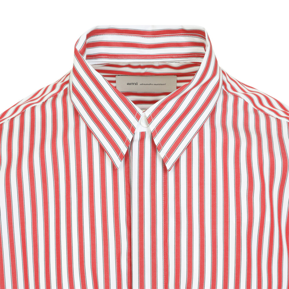 Red Oversized Stripes Shirt 3