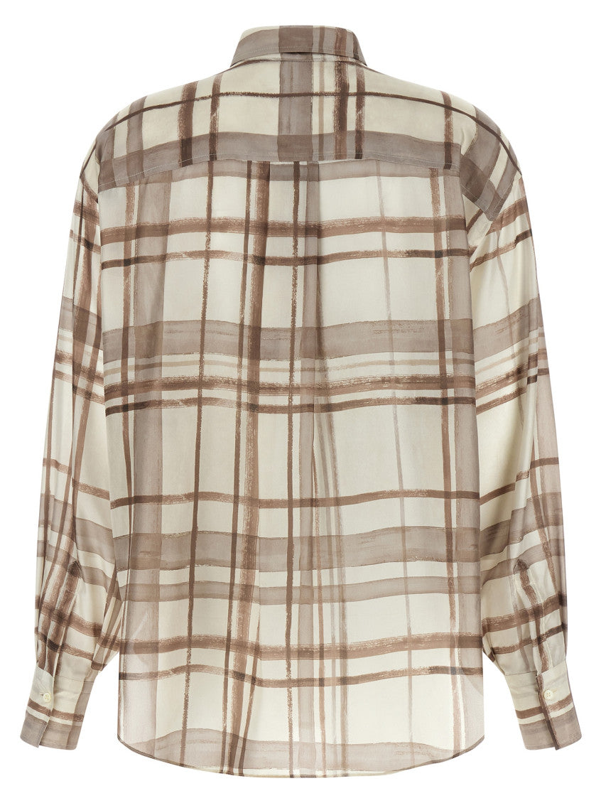Beige Regular Checks Shirt 2