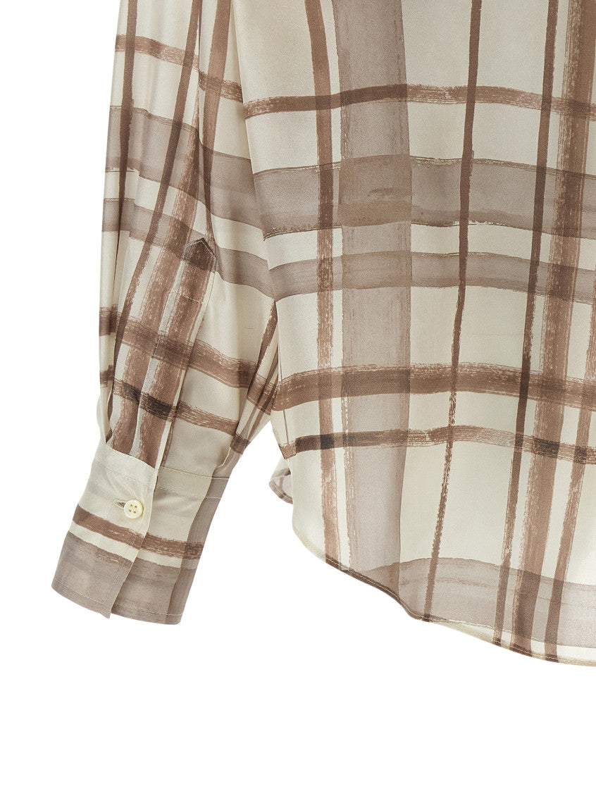 Beige Regular Checks Shirt 4