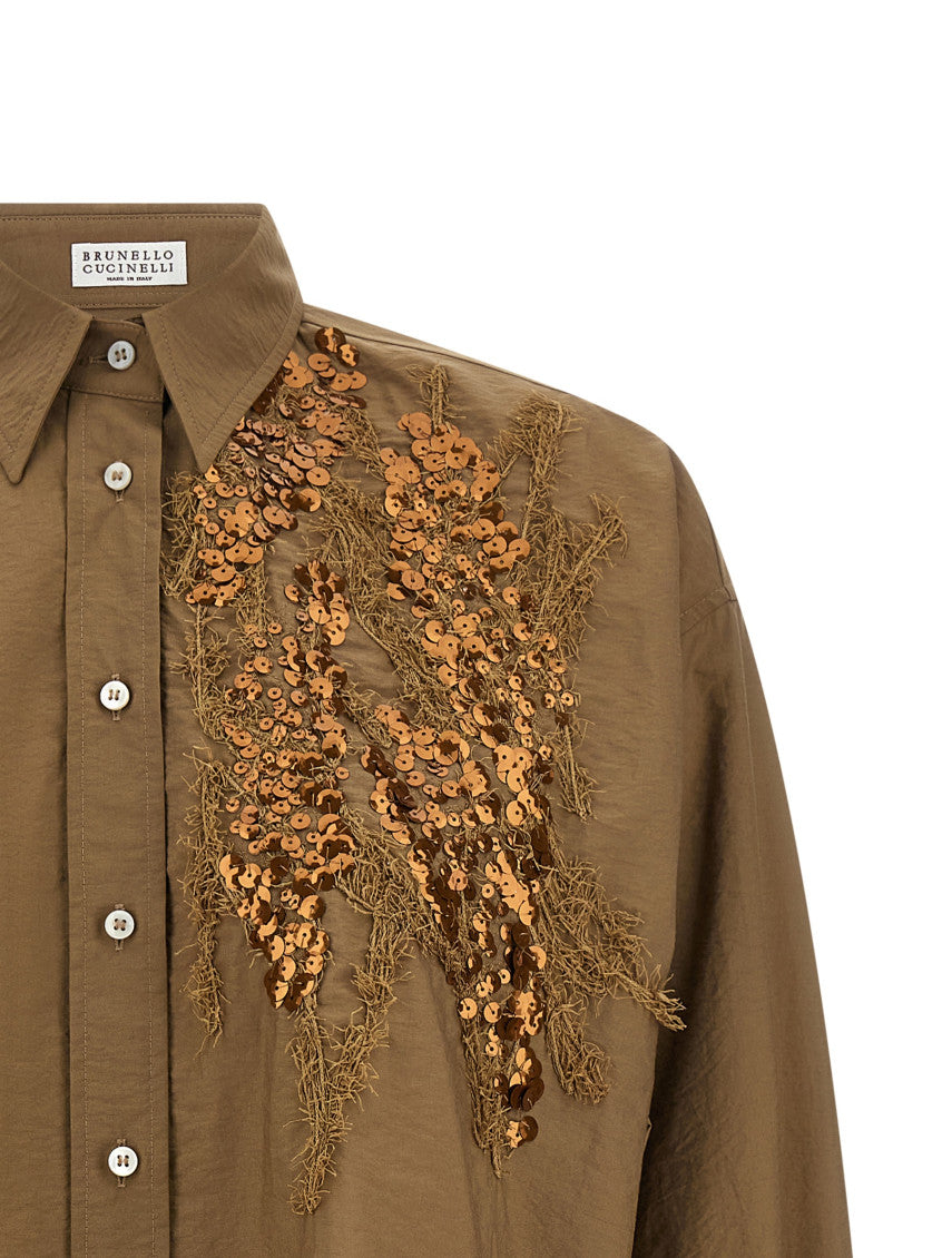 Brow Regular Embroidered Shirt 3