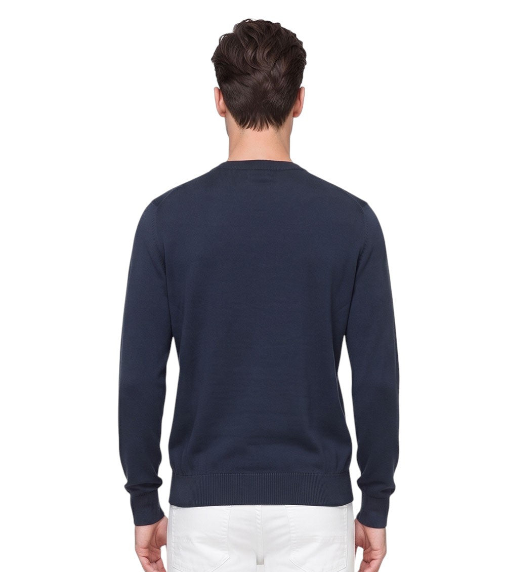 Blue Crew Neck Sweater 2