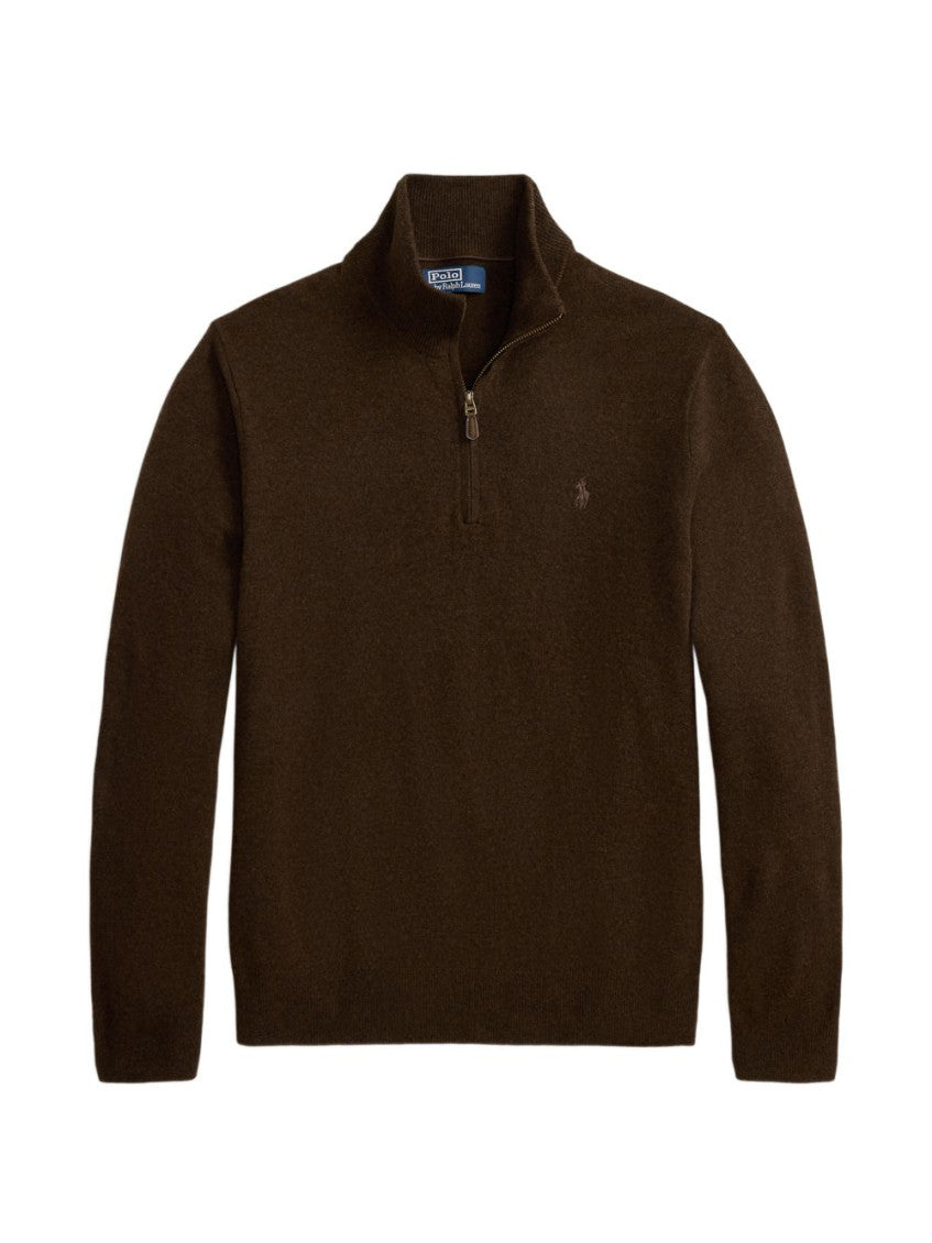 Brown Half Zip Sweater 1