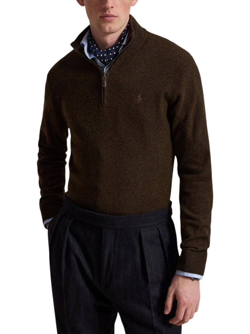Brown Half Zip Sweater 2