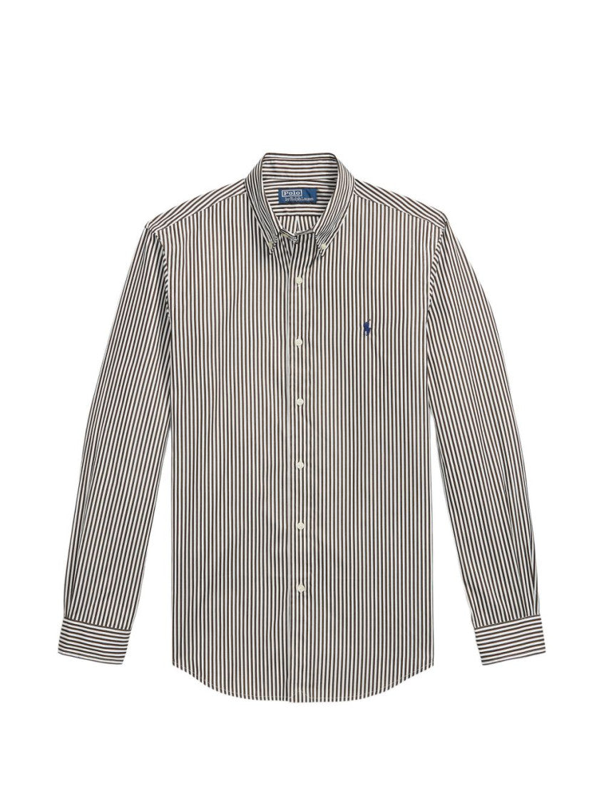 Brown Stripes Poplin Shirt 1