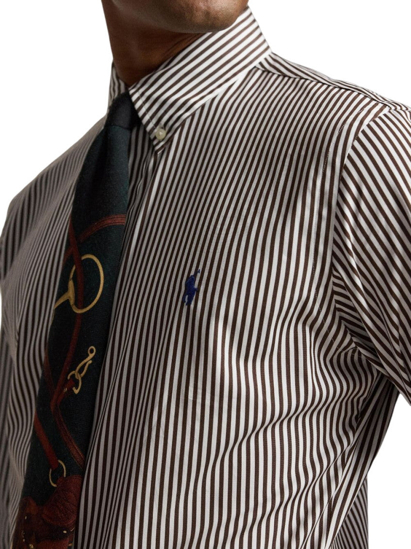 Brown Stripes Poplin Shirt 3