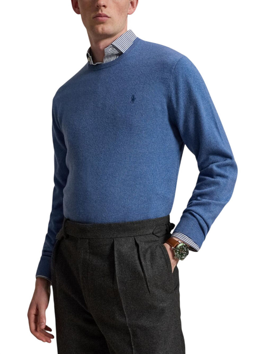 Blue Crew Neck Sweater 3