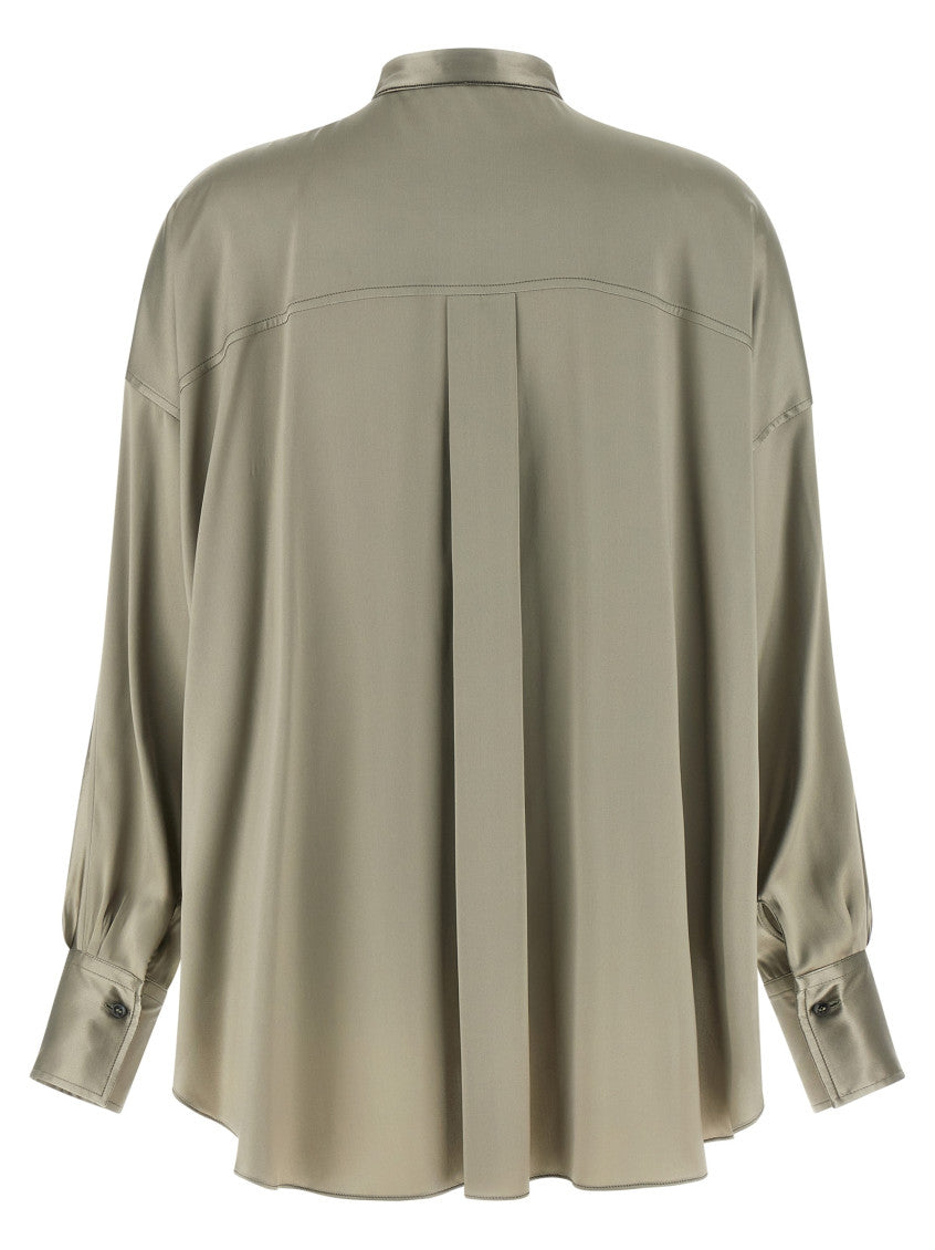 Grey Oversized Solid Shirt 2
