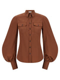 Brown Regular Solid Shirt 1