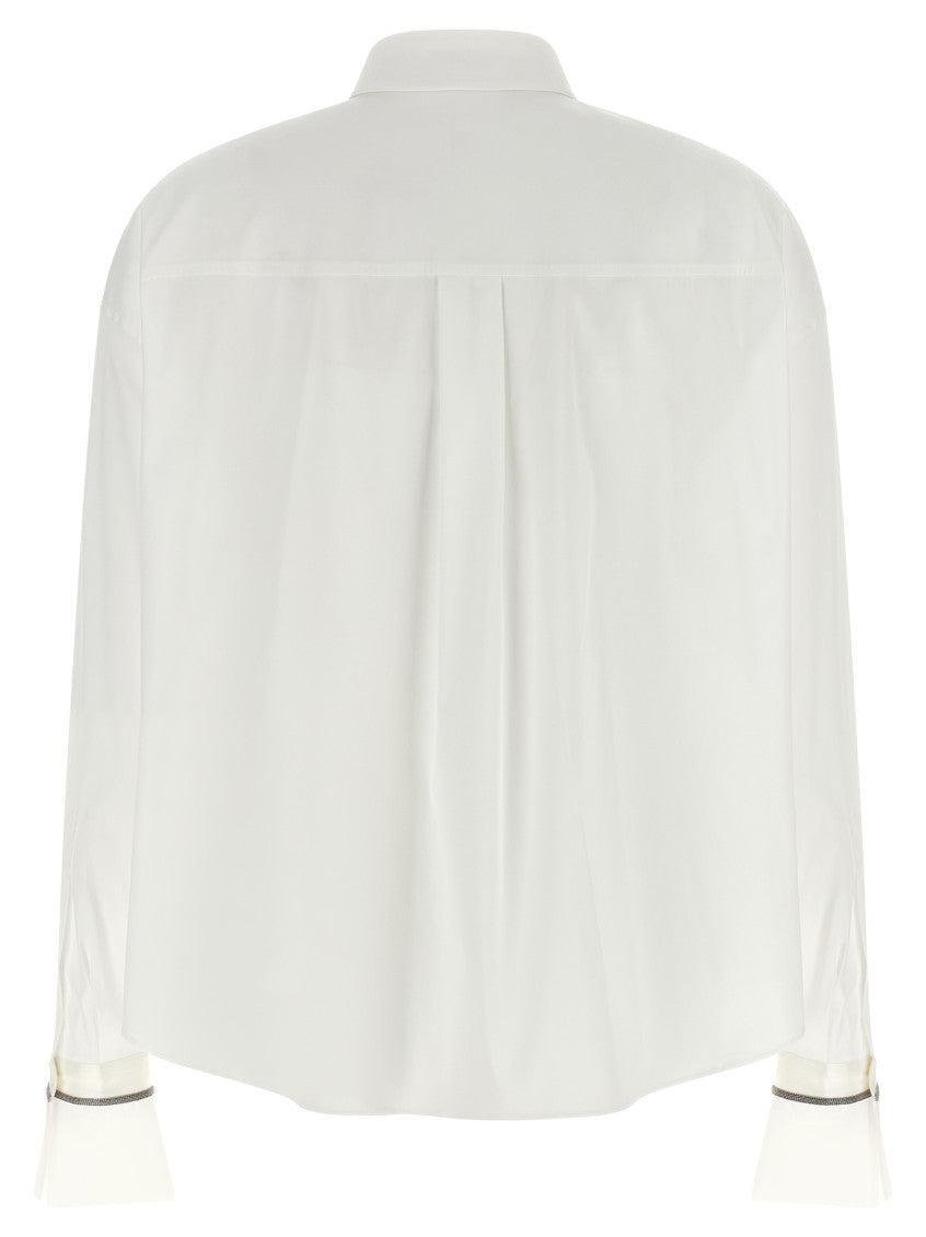 White Relaxed Solid Shirt 2