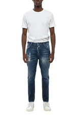Blue Slim Distressed Jeans 1
