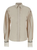 Beige Slim Solid Shirt 1