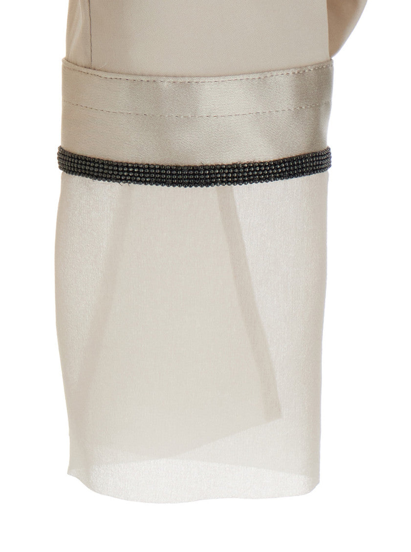 Beige Slim Solid Shirt 3