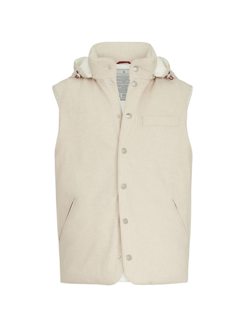 Beige Sleeveless Jacket 1