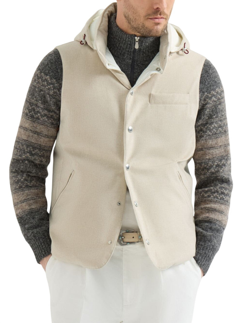 Beige Sleeveless Jacket 2