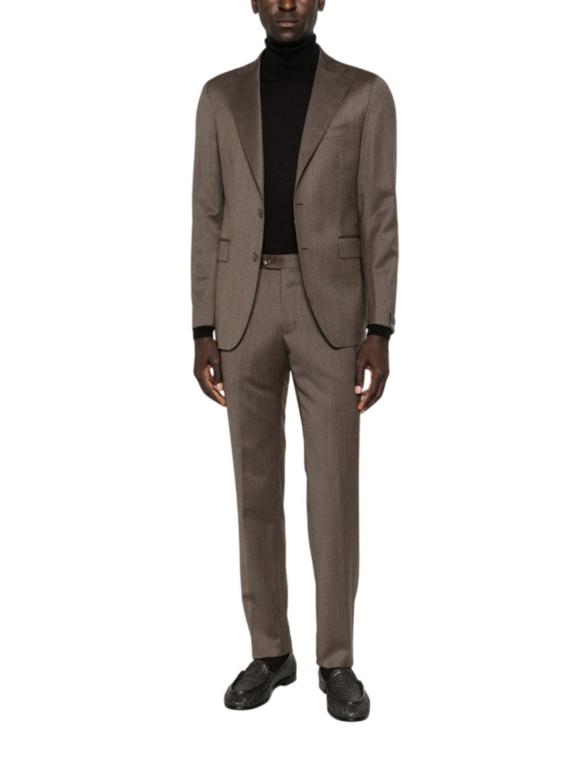Brown Single Breasted Suit 2