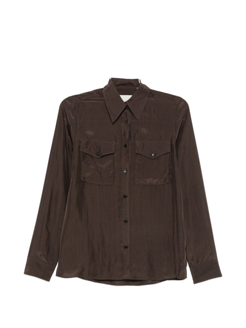 Dark Brown Regular Solid Shirt 1