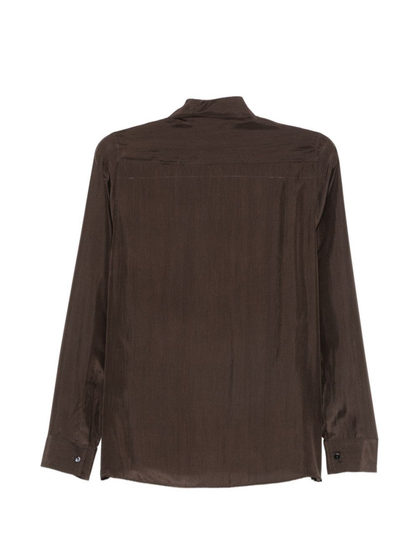 Dark Brown Regular Solid Shirt 2