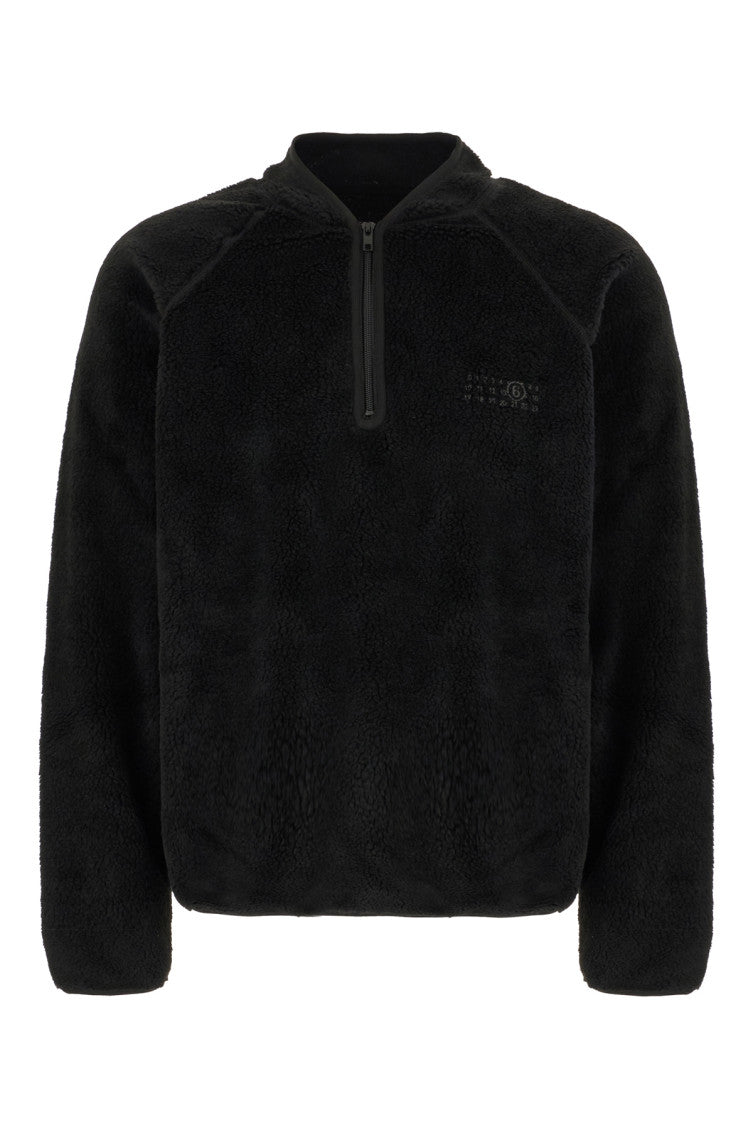 Black Reversible Fleece Sweatshirt 1