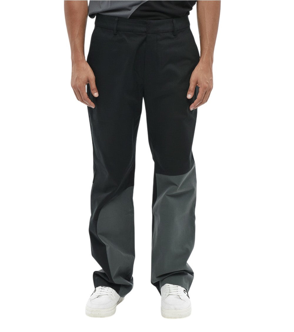 Black Color Block Trousers 1