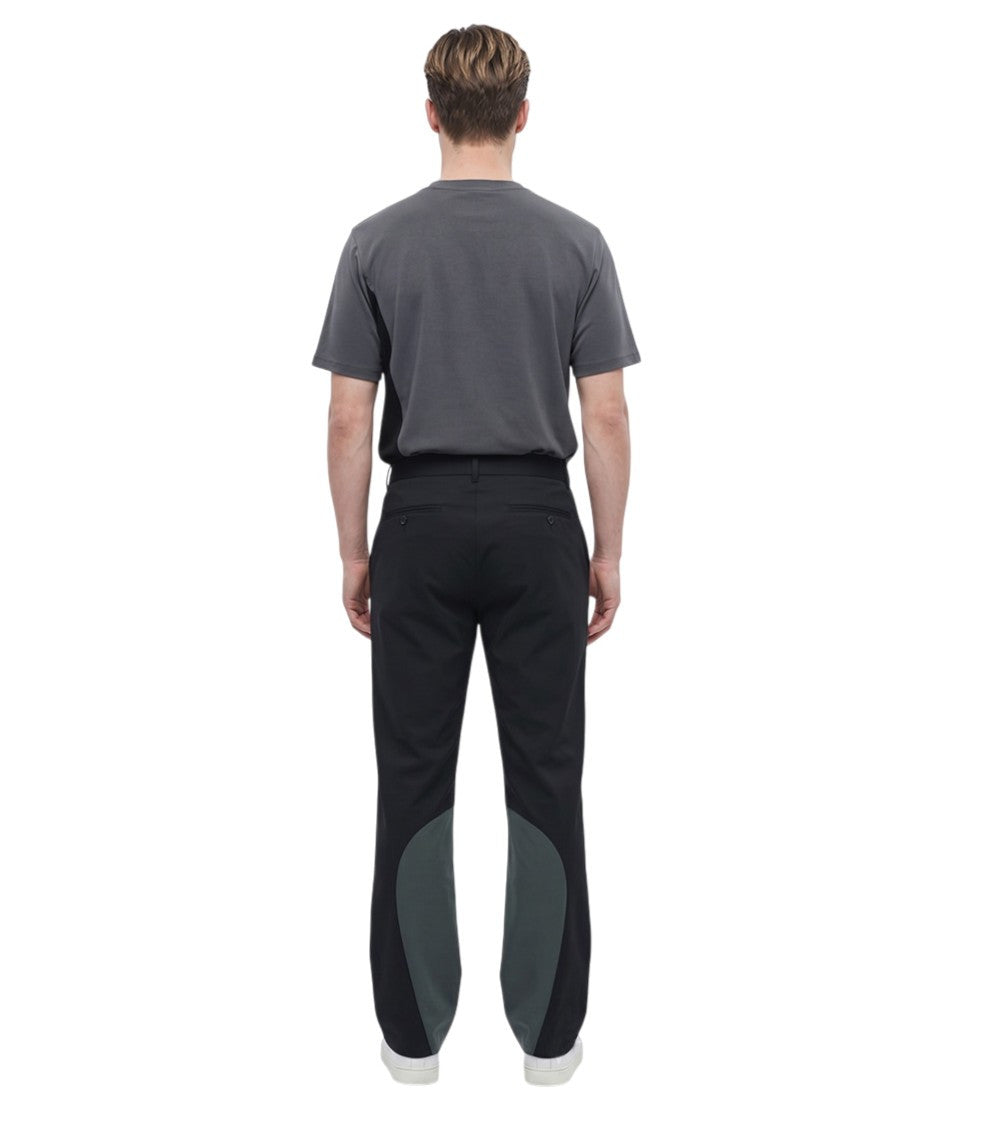 Black Color Block Trousers 3