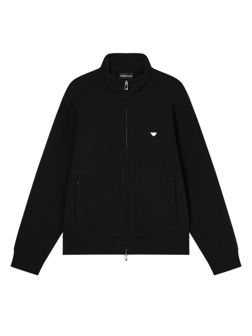 Black Zip Up Logo Sweatshirt 1